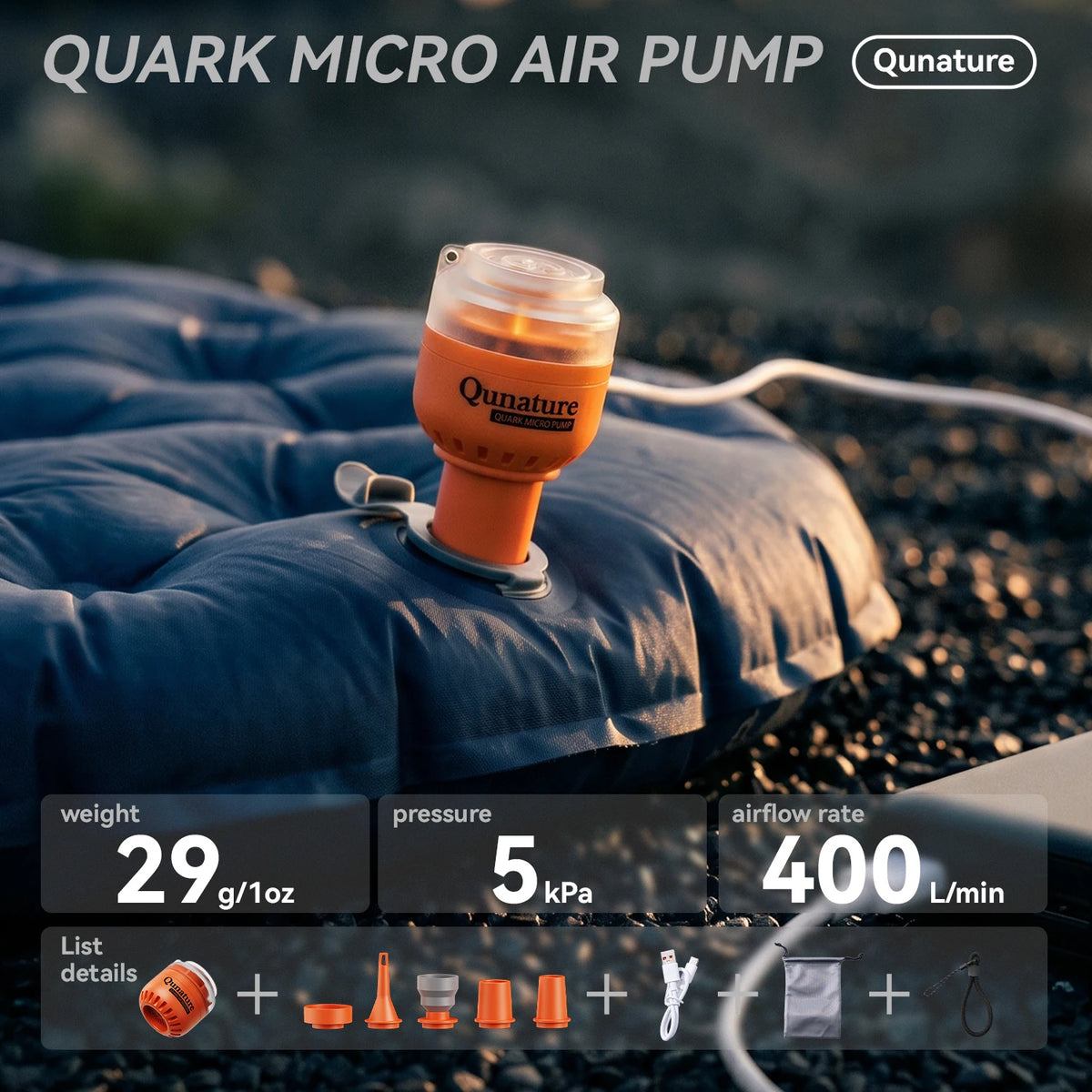 Minibomba eléctrica Qunature Mini Quantum USB-C