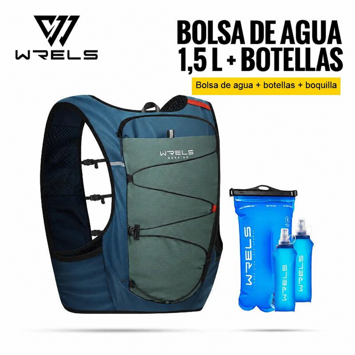 Kit de Hidratación WRELS 10 L para Running y Trail — 5 Piezas