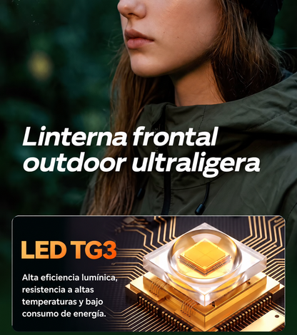 Linterna Frontal Qunature PathLux 305 lm con Sensor y USB-C