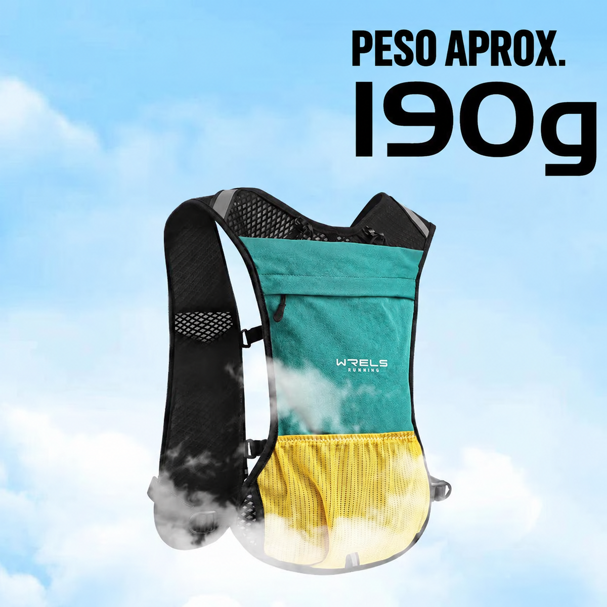 Chaleco de hidratación WRELS para running y trail