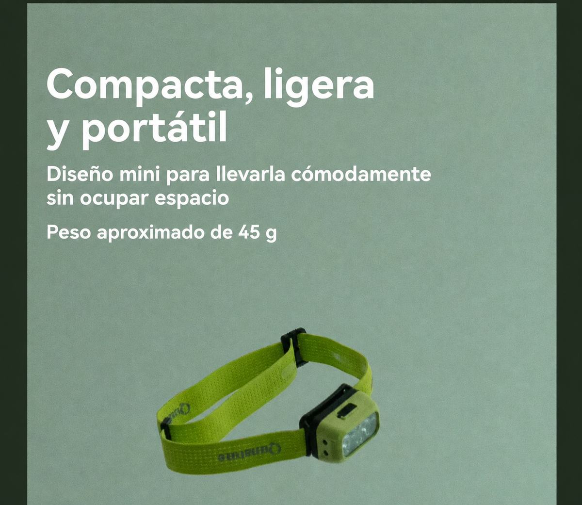 Linterna Frontal Qunature PathLux 305 lm con Sensor y USB-C