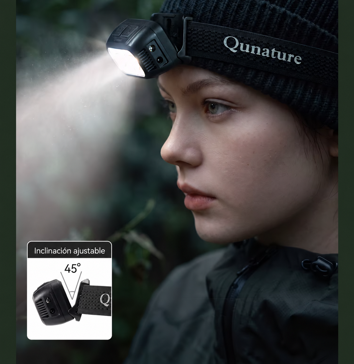 Linterna Frontal Qunature PathLux 305 lm con Sensor y USB-C