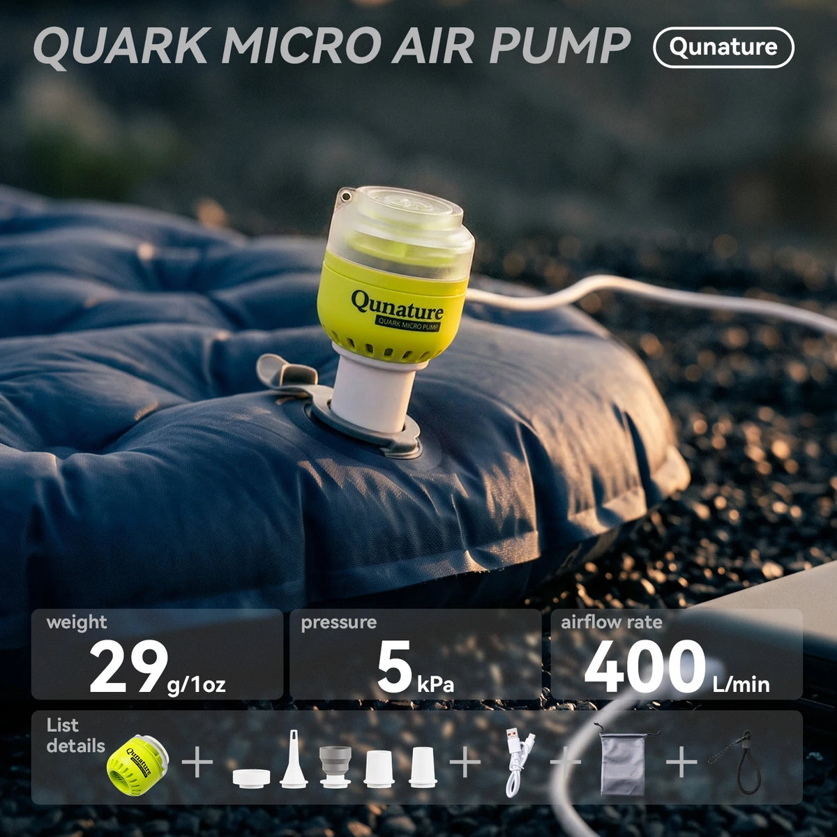 Minibomba eléctrica Qunature Mini Quantum USB-C