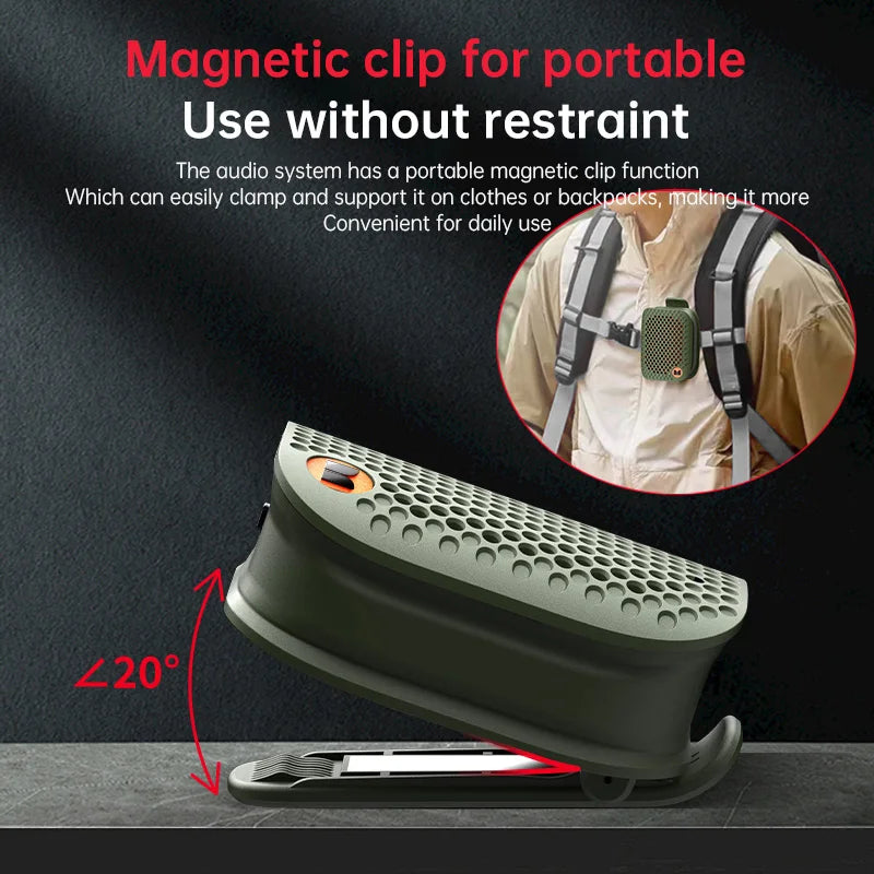 Parlante Bluetooth portátil Monster M3 con clip magnético