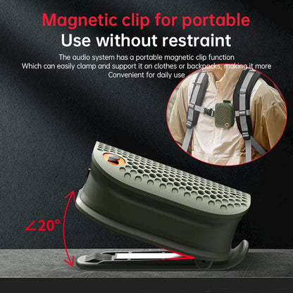 Parlante Bluetooth portátil Monster M3 con clip magnético