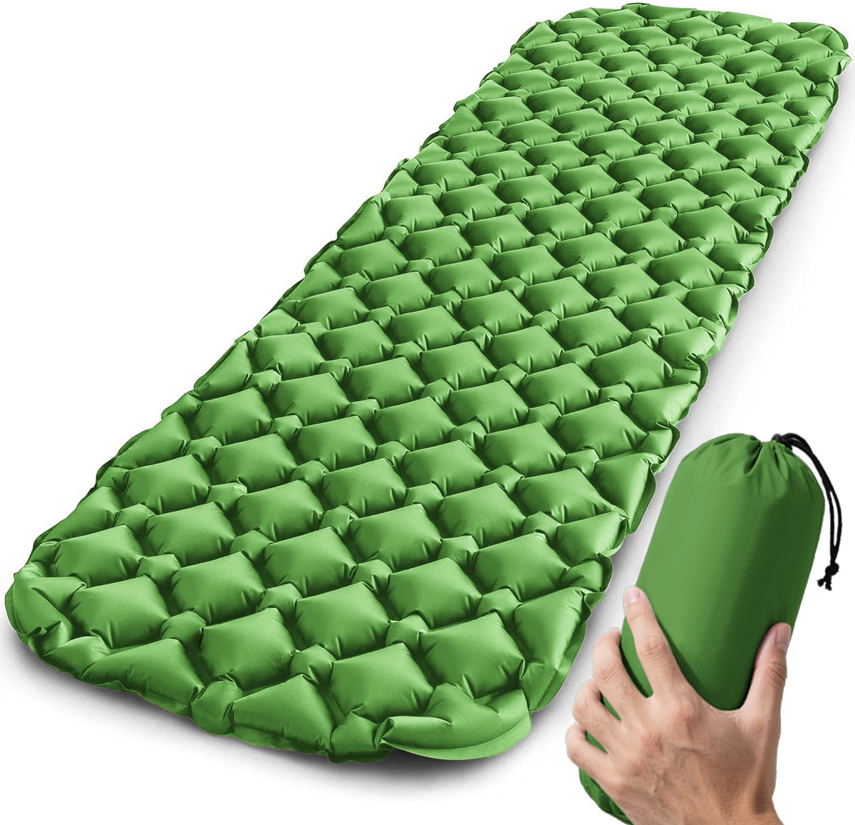 Colchoneta inflable ultraligera LT01 con inflador de pie integrado