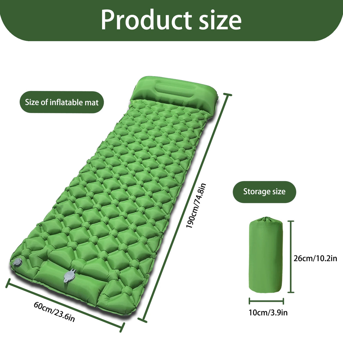 Colchoneta inflable ultraligera LT-04 con bomba integrada